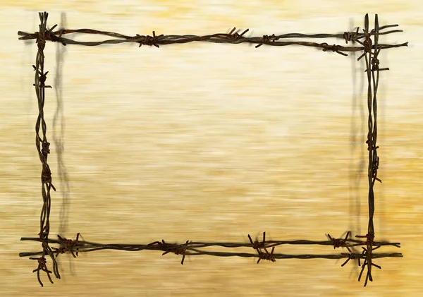 Frame from barbed wire — Stock Photo, Image
