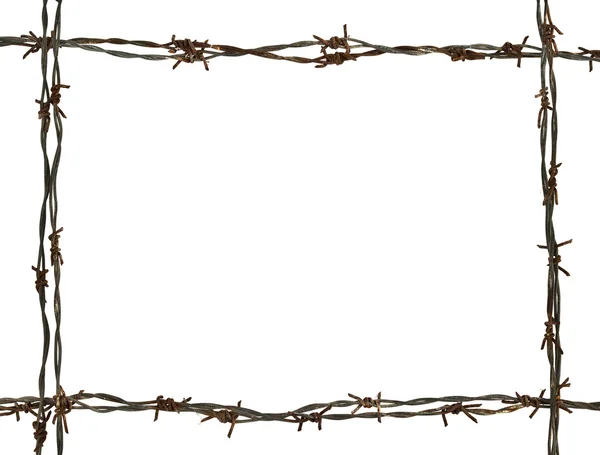 Frame made of barbed wire — Stock Photo, Image