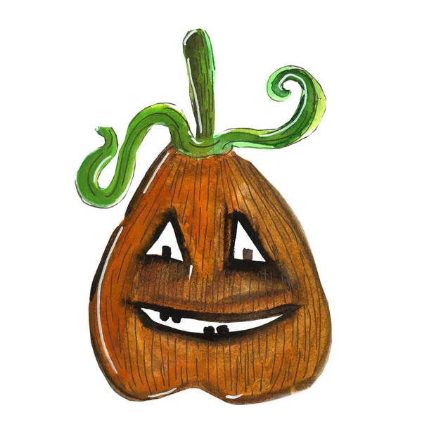 Ilustracja na halloween wydłużona dynia — Zdjęcie stockowe