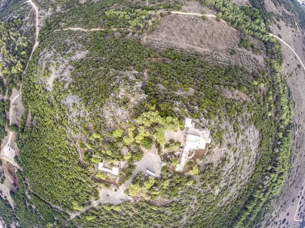 Monasterio en el Monte Carmelo y Valle de Jezreel, Israel — Foto de Stock