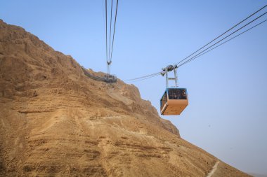 Teleferik ünlü Masada, Dead Sea Region gidiyor