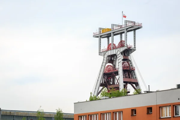 Gruvdrift skaft. Kol har grävts på Silesia i år. — Stockfoto