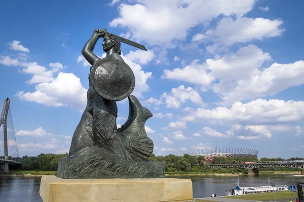 Monument of Mermaid, Warsaw, Poland — Stock Photo, Image