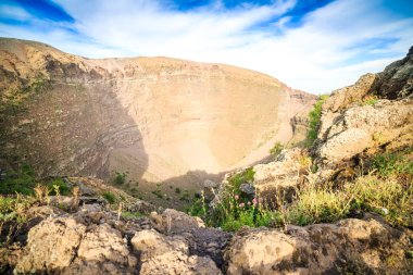 Taşlar ve külleri Vesuvius krater, İtalya