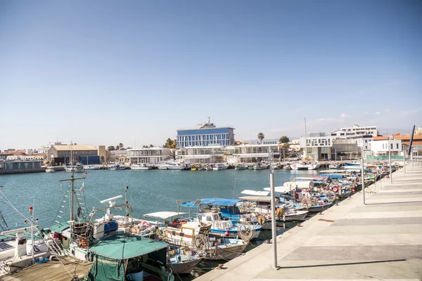 Marina in oude haven van Limassol, Cyprus — Stockfoto