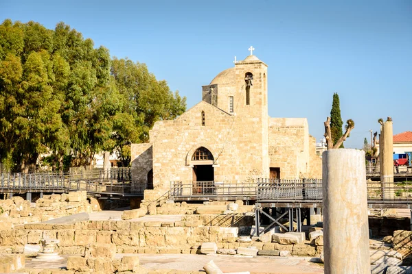 Ayia Kyriaki Chrysopolitissa kyrkan i Paphos, Cypern — Stockfoto