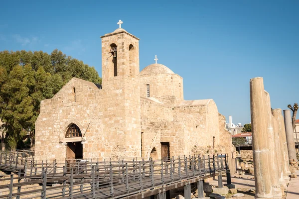 Iglesia de Ayia Kyriaki Chrysopolitissa en Paphos, Chipre — Foto de Stock