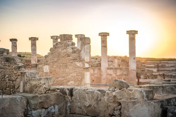 Paphos Archaeological Park, Kıbrıs'taki antik kentin kalıntıları — Stok fotoğraf