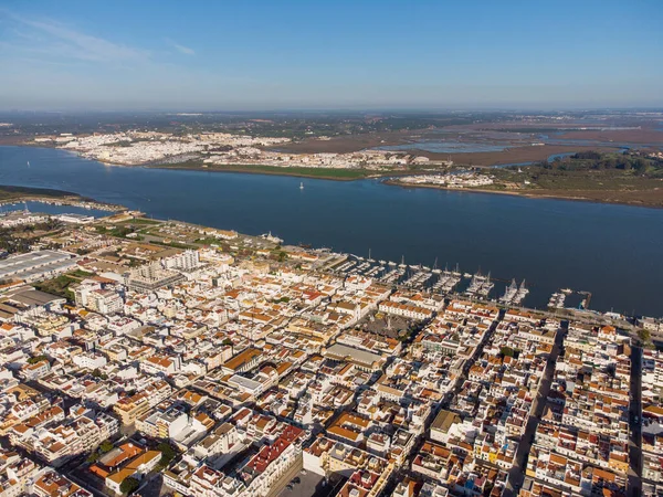 Воздушный Вид Vila Real Santo Antonio Algarve Portugal — стоковое фото