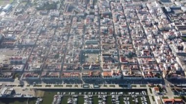 Vila Real de Santo Antonio 'nun Algarve, Portekiz' deki hava manzarası