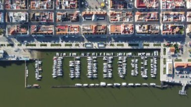 Vila Real de Santo Antonio 'nun Algarve, Portekiz' deki hava manzarası