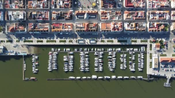 Vista aérea de Vila Real de Santo Antonio no Algarve, Portugal — Vídeo de Stock