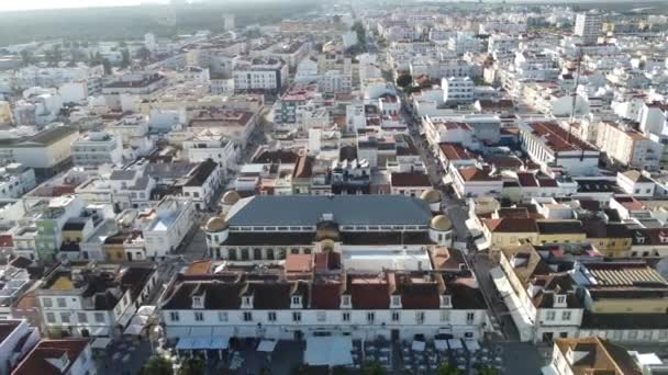 Luchtfoto van Vila Real de Santo Antonio in Algarve, Portugal — Stockvideo