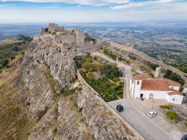 Marvao Incrível Com Castelo Localizado Topo Colina Alentejo Portugal — Fotografia de Stock