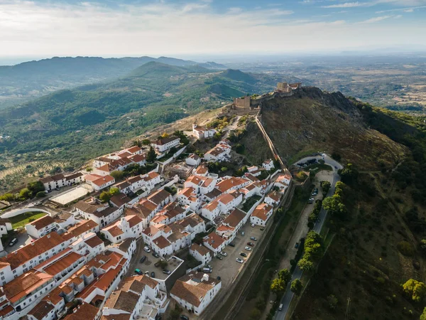 Marvao Incrível Com Castelo Localizado Topo Colina Alentejo Portugal — Fotografia de Stock