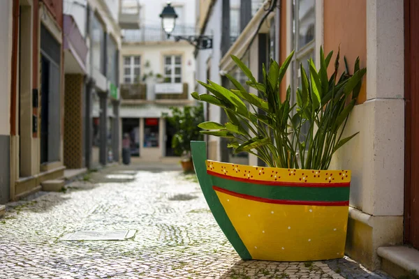 Calle Estrecha Histórica Ciudad Pescadores Llamada Olhao Algarve Portugal — Foto de Stock