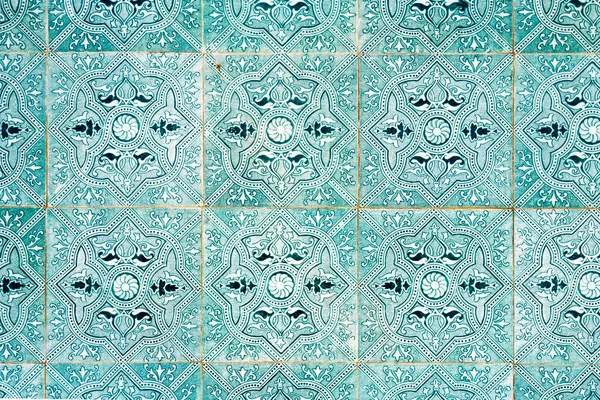Portugese Tegels Genoemd Azulejos Muur Van Oude Typische Gebouw — Stockfoto