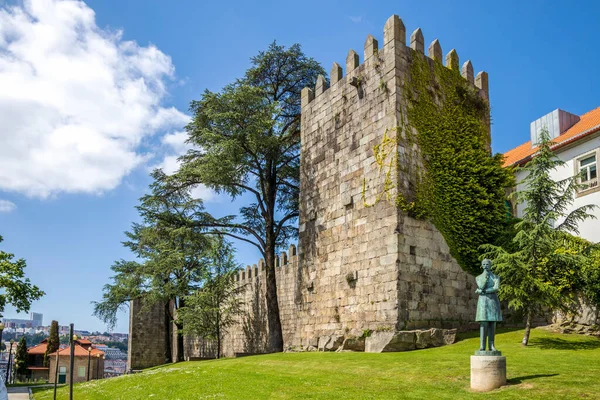 Medeltida Fernandine Muren Porto Norra Portugal — Stockfoto