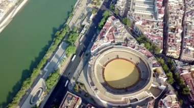 İspanya, Endülüs, Sevilla 'da Gerçek Maestranza de Caballeria Boğası