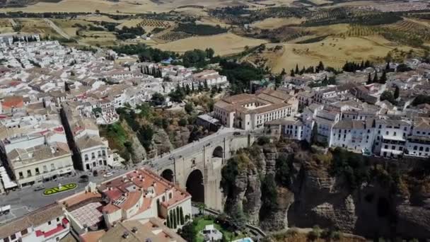 Belle Gorge Pont Architecture Dans Ville Ronda Andalousie Espagne — Video
