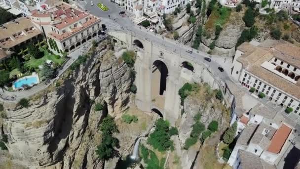 Prachtige Kloof Brug Architectuur Stad Ronda Andalusië Spanje — Stockvideo