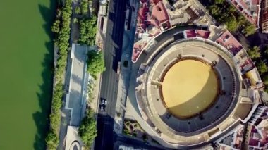 İspanya, Endülüs, Sevilla 'da Gerçek Maestranza de Caballeria Boğası