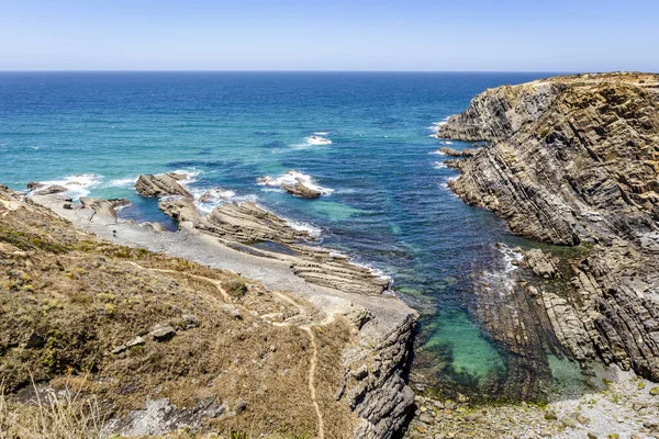 Beautiful Landscape Seascape Zambujeira Mar Vicentina Coast Natural Park Alentejo — Stock Photo, Image