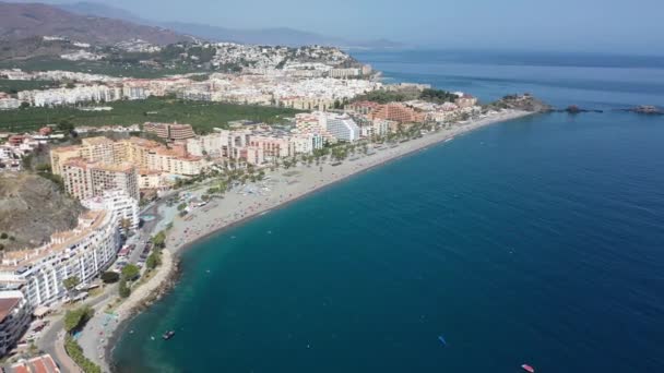 Vista Aérea Resorts Costa Almuñecar Costa Del Sol Andalucía España — Vídeo de stock