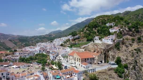 Malaga Costa Del Sol Endülüs Spanya Nın Dağlık Bölgesindeki Frigiliana — Stok video