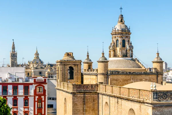 Över Bebådelse Kyrkan Och Katedralen Sevilla Huvudstaden Andalusien Sevilla Spanien — Stockfoto