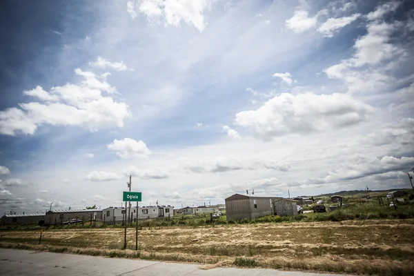 Casa em Oglala Reserva Indiana, Dakota do Sul . — Fotografia de Stock