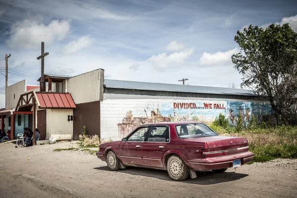 Entrance to Reservation of Indians Oglala — Stock Photo, Image