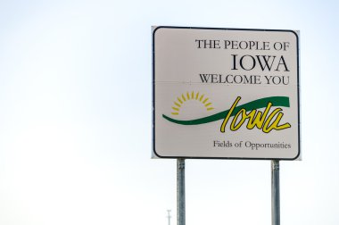 Iowa insanlar işareti size hoş geldiniz.