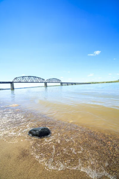 Schöner, breiter Fluss von Missouri — Stockfoto