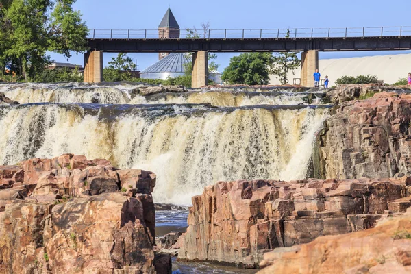 Watervallen in sioux falls, south dakota, usa — Stockfoto