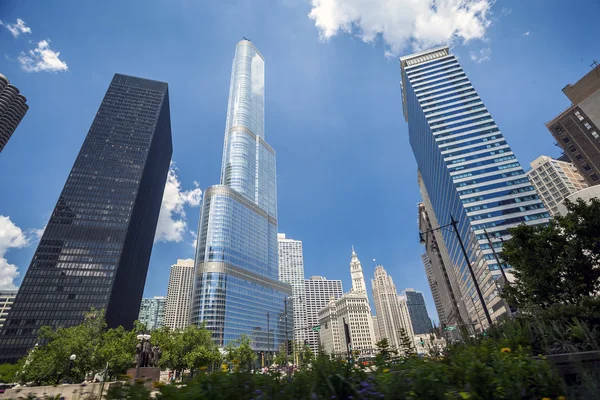 Chicago manzarası, Illinois, ABD — Stok fotoğraf