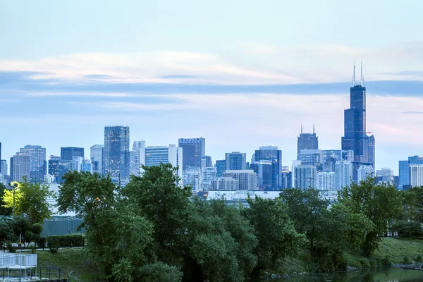 Chicago manzarası, Illinois, ABD — Stok fotoğraf