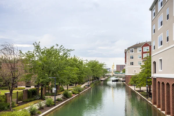 Indiana Orta kanal, Indianapolis, Indiana, ABD — Stok fotoğraf