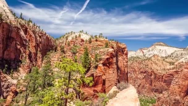 Güzel manzara, zion national park. — Stok video