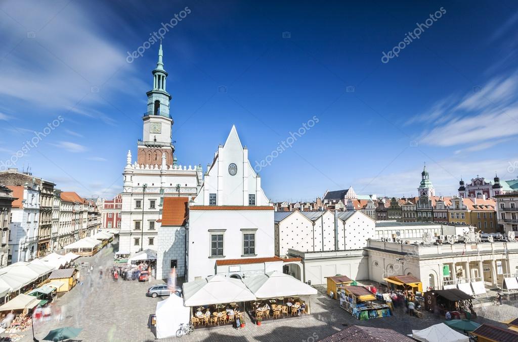 Historic Poznan City Hall on main square, Poland