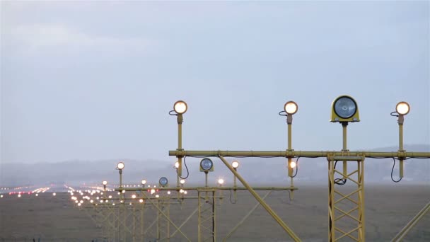 Luces del aeropuerto — Vídeos de Stock