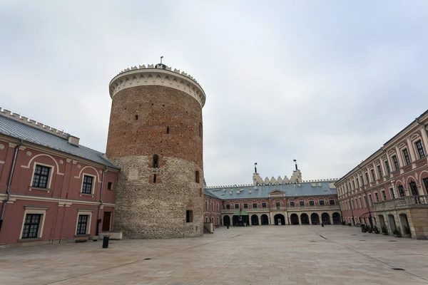 Lublin slott borggård, Polen – stockfoto