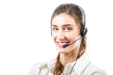Destek telefonu operatörü kulaklık