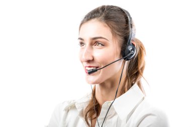 Destek telefonu operatörü kulaklık