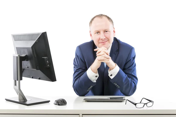 Homme de succès au bureau — Photo