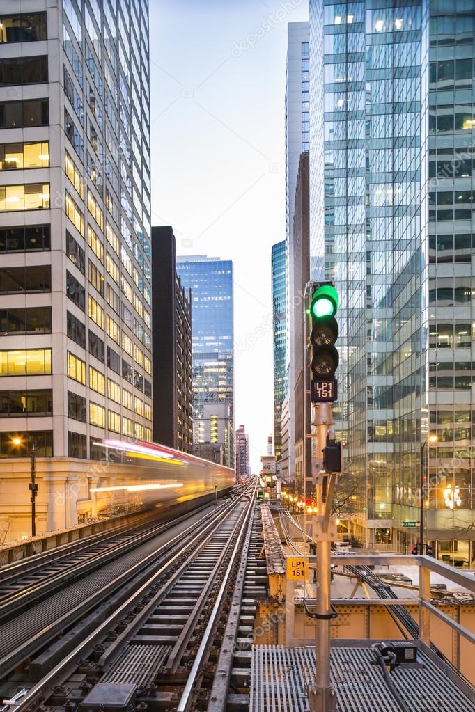 Famous Chicago train arrives.