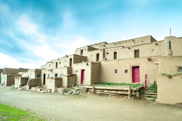 Taos Pueblo - adobe settlemenets των ιθαγενών Αμερικανών. — Φωτογραφία Αρχείου