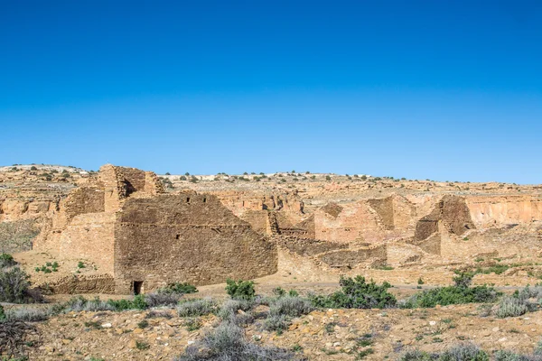 Gebouwen in Chaco cultuur National Historical Park, Nm, Verenigde Staten — Stockfoto