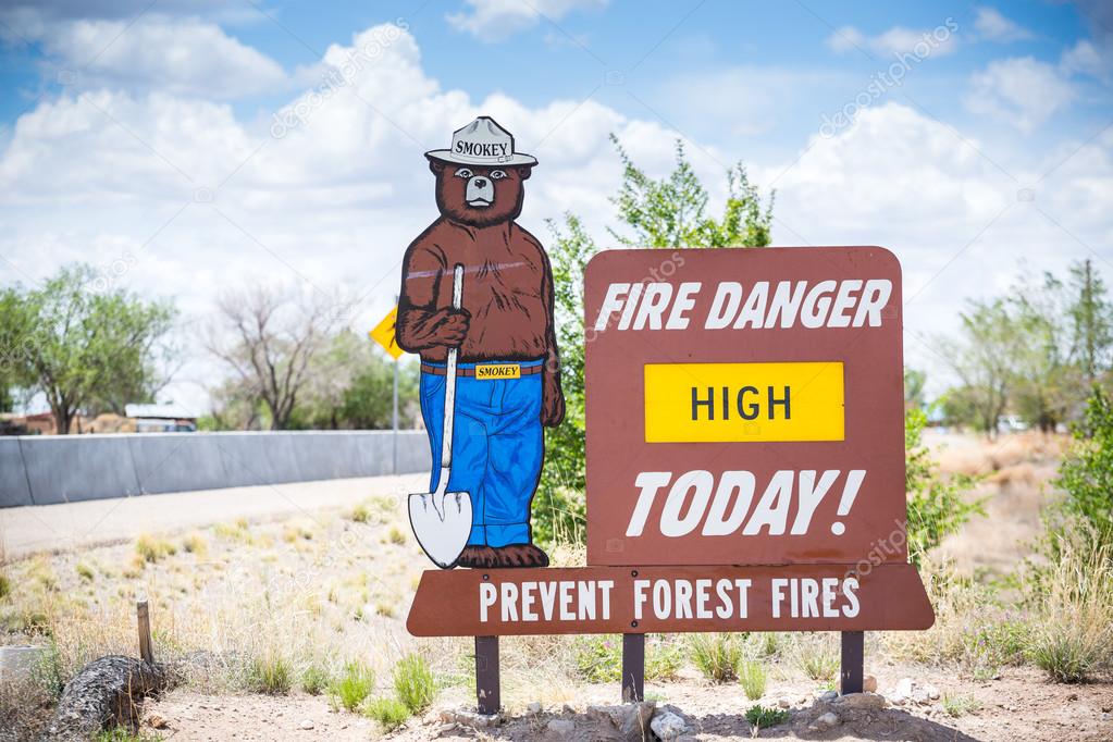 Fire Danger High Today. Prevent forest fires.