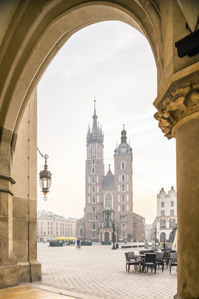 Gamla staden centrerar i krakow, Polen — Stockfoto